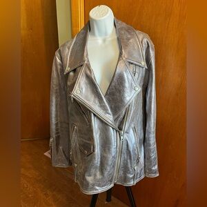 Free People Jealousy leather jacket size medium